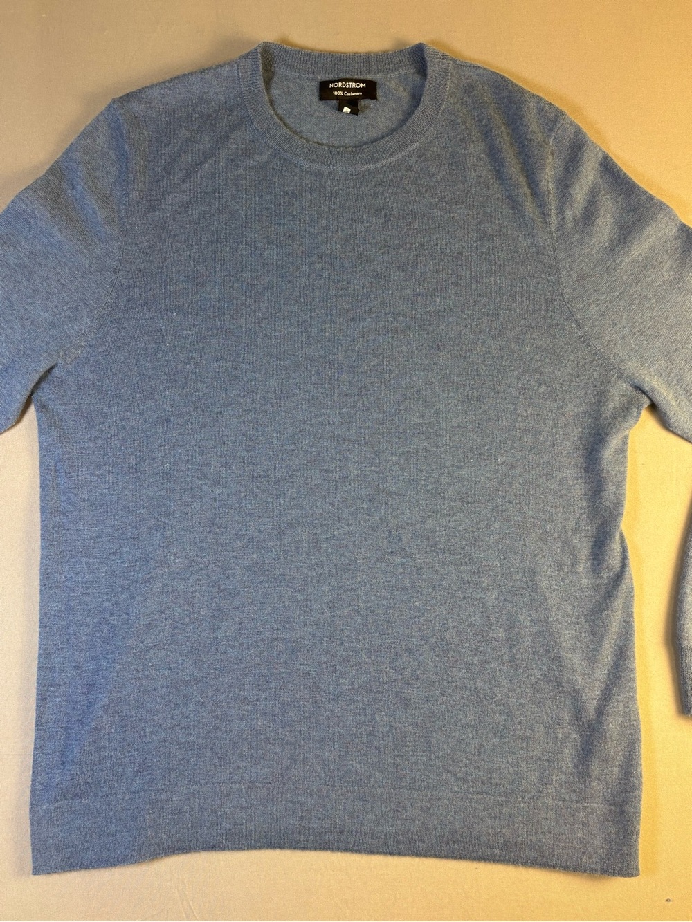 Nordstrom 100% Cashmere Crewneck Sweater - Heather Blue Size Large